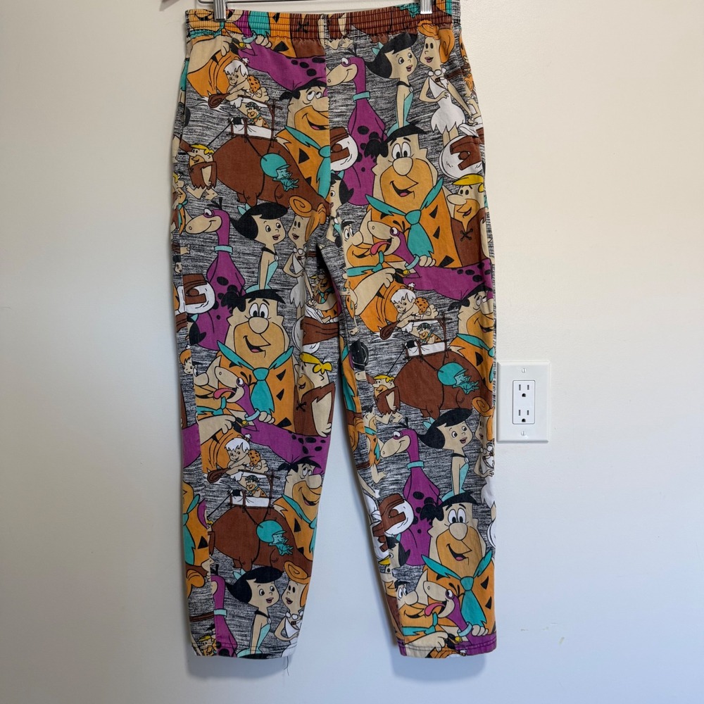 Reel Meets The Flintstones Vintage 90s Pants Unisex Large Multi AOP Joggers